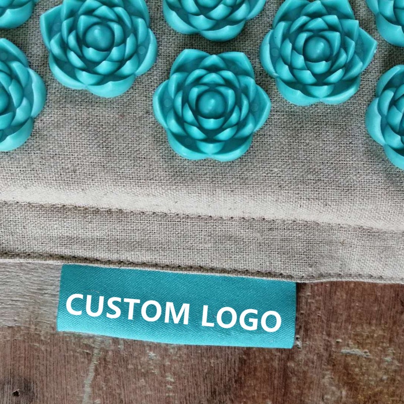 100% натуральный коврик из органического льна для акупунктуры, наполнитель из кокоса, коврик для акупрессуры