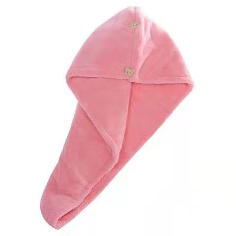 Сушильная Крышка для волос/быстросохнущее полотенце для волос/розовая Крышка для волос микрофибра сушильное полотенце для головы с кнопками