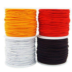 Colorido rodada cabo de poliéster elástica 1 milímetros 1.5 milímetros 2mm 3 milímetros trançado elásticos banda webbing
