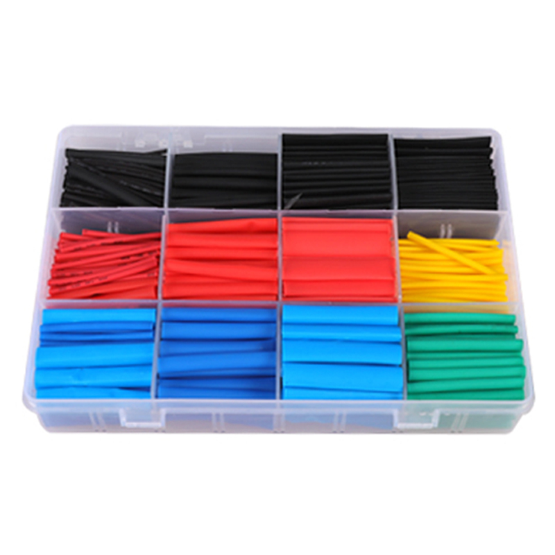 CNBX 560pcs excellent colorful silicone insulation pe plastic pvc heat shrinkable sleeves tubing 0.8 glue heat shrink tube