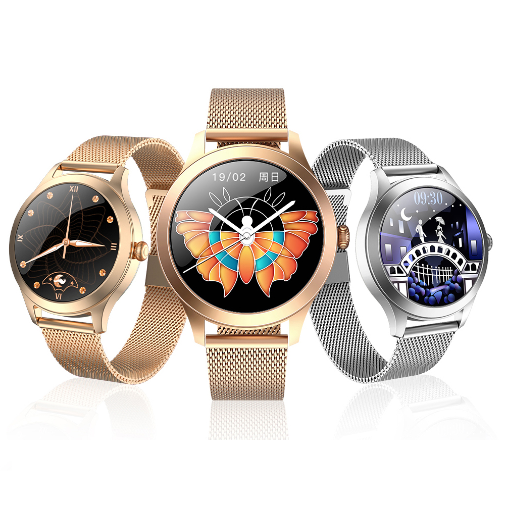Новинка, умные часы Kingwear KW10pro, элегантные модные женские умные часы из нержавеющей стали