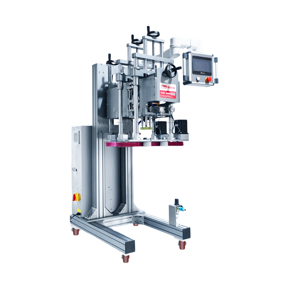 Круглая бутылка с крышкой подвижный четырёхколёсный вагончик с укупорочная машина пояса зажима укупорочные машины