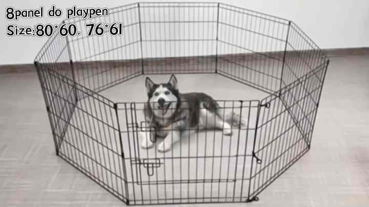8panel 24x24'' Portable Metal Dog Fence Large Dog Playpen