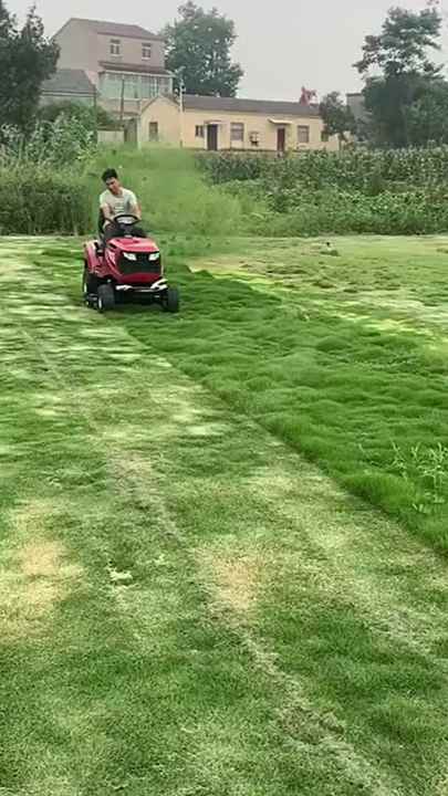 2-Stroke Gasoline Powered Ride-On Lawn Mower with Grass Box OEM