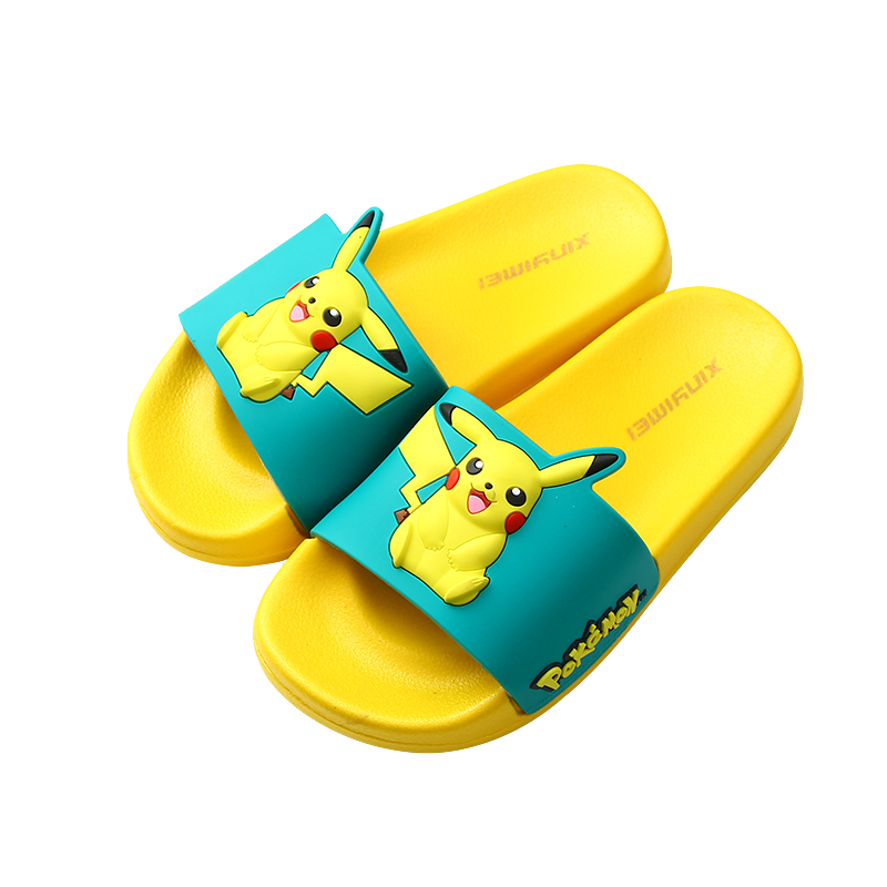 Сандалии пляжные нескользящие для мальчиков и девочек, повседневные Шлепанцы из ПВХ с мультяшным рисунком, обувь для начинающих ходить детей, на лето