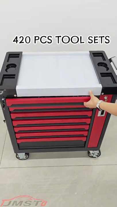 Heavy Duty Tool Trolley - 420 Pcs, 7 Drawers, CE Certified