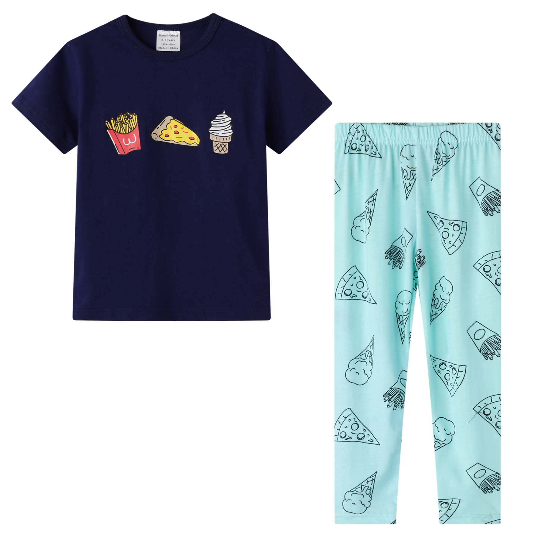 Лидер продаж, новый дизайн, пижамные комплекты для маленьких девочек из 2 предметов, недорогая готовая Пижама, Детская Хлопковая пижама