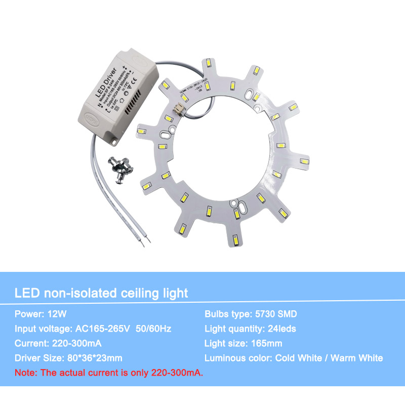 Moderne LED-Deckenleuchten 12–24 W, Lichtquellenmodul für Küche, AC220 V, Wohnzimmer, energiesparende Deckenbeleuchtung, Retrofit-Board