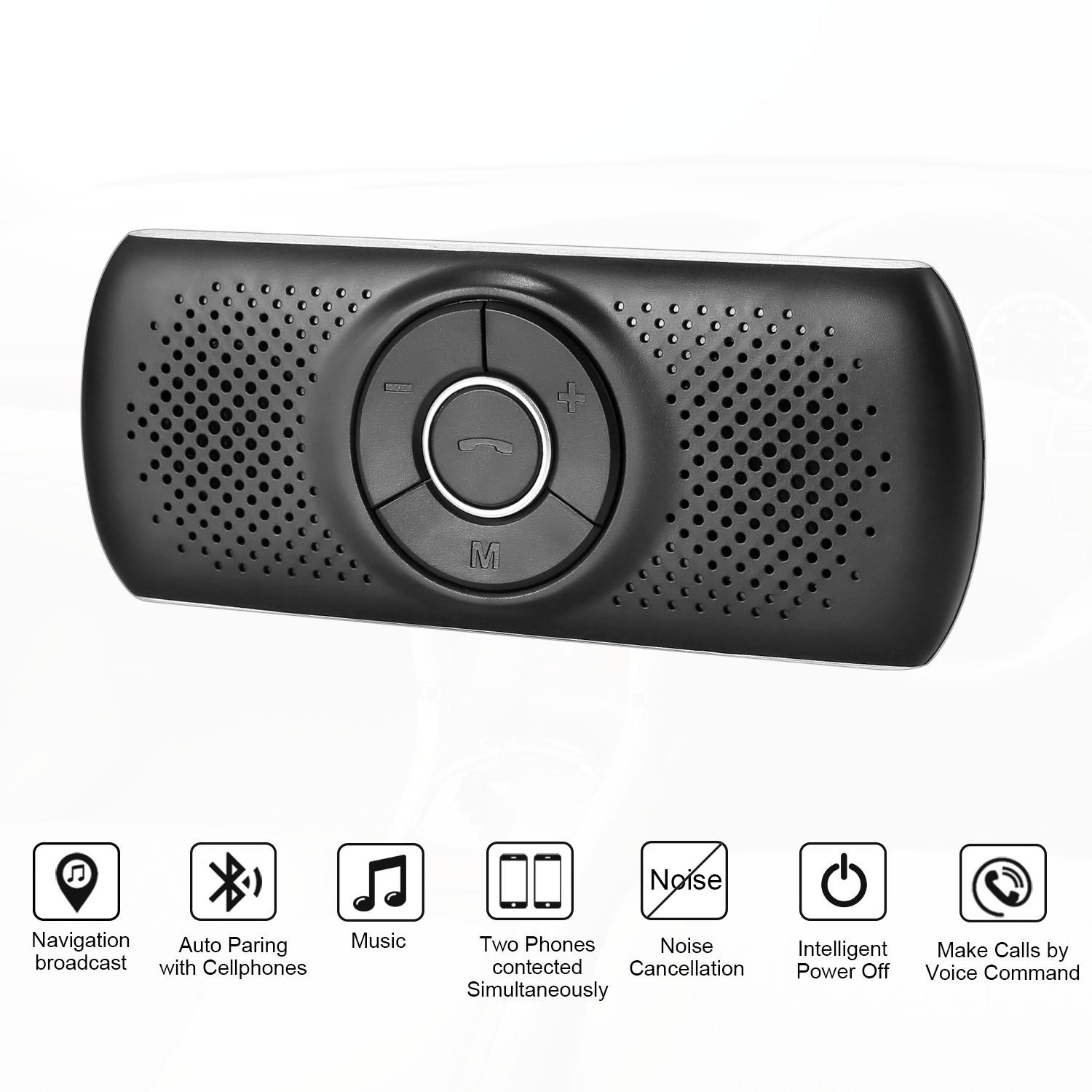 Bluetooth　audio T826 Small Car Kit Bluetooth Speaker - Portable & Wireless