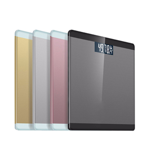 Hot sale high resolution LCD display tempered glass body weight bathroom scale