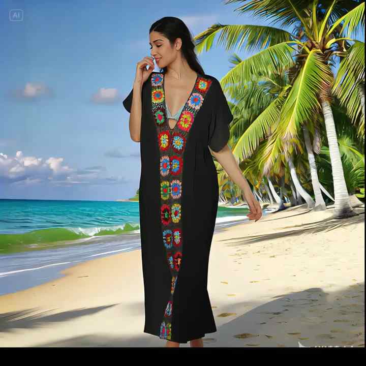 crochet patchwork cover up beach dress Crochet Cover Up Pattern main image 0