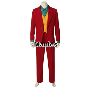 2019 New Arrival The Origin Movie Clown Arthur Fleck Costume Red Suit Halloween Cosplay Costume Custom Made size
