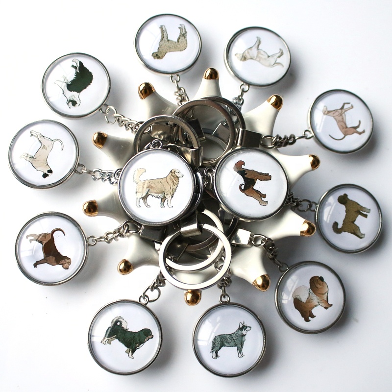 Высококачественные дешевые аксессуары для фотографий автомобилей, круглый брелок из хрустального стекла