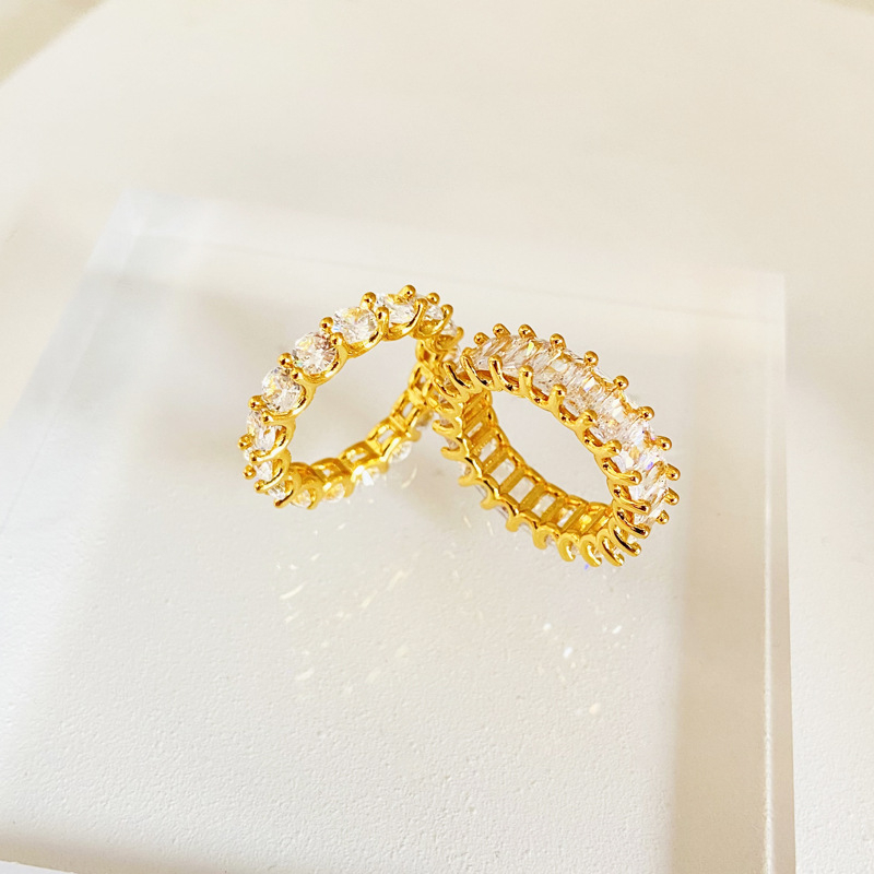 Aimgal ювелирные изделия Простой Личность в стиле хип-хоп с латунным покрытием с 18K золото кольцо