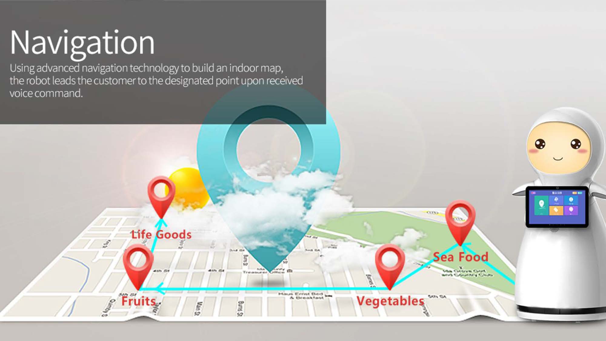 Reception robot used in School as Education Robot Snow by Laser Navigation with Auto Charge