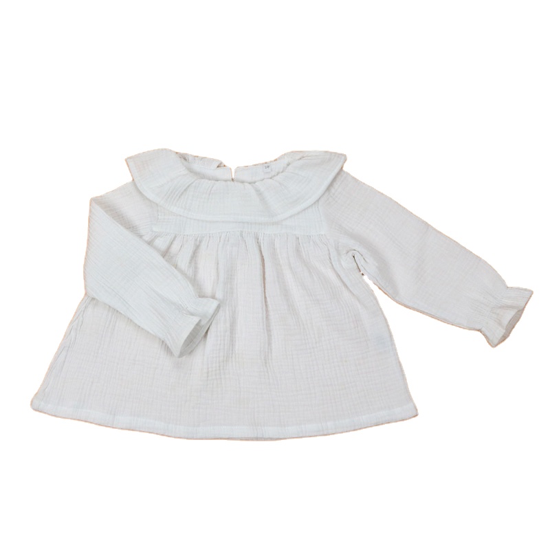 Платье детское хлопковое с длинным рукавом и оборками, на возраст 6 месяцев