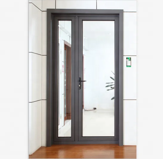 Italiano externa de oficina de vidrio de entrada principal desigual puertas dobles