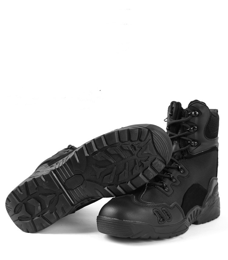 便宜的橡胶军队安全战斗鞋绒面革军事