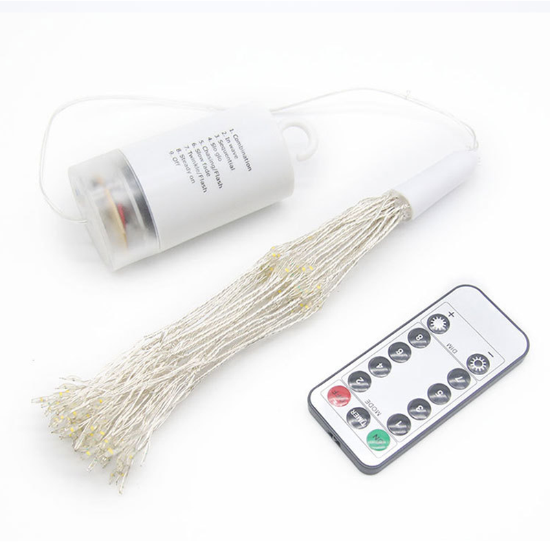 Fireworks Remote Control Battery Powered Lamp String lights For Garden Decoration Bouquet LED String Christmas Festival lamp