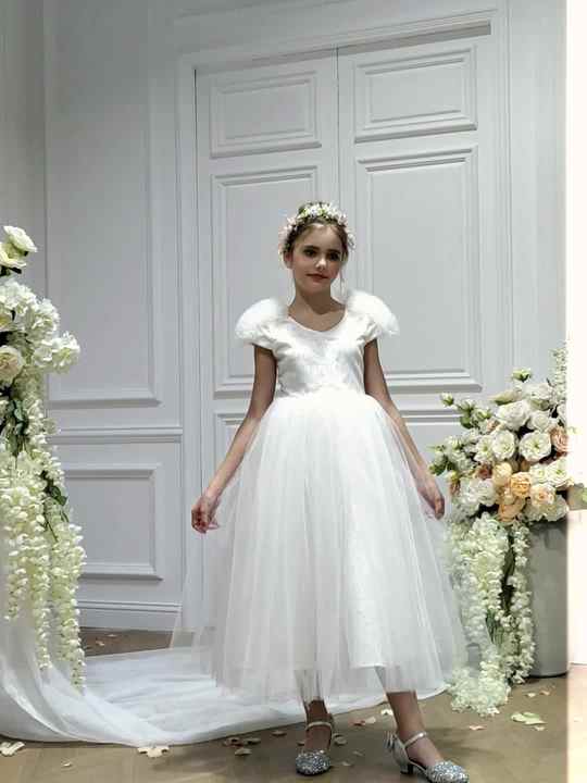 Formal Dress Girls Winter White Dress Buy Lipsy Ivory Flower Girl - Main Image