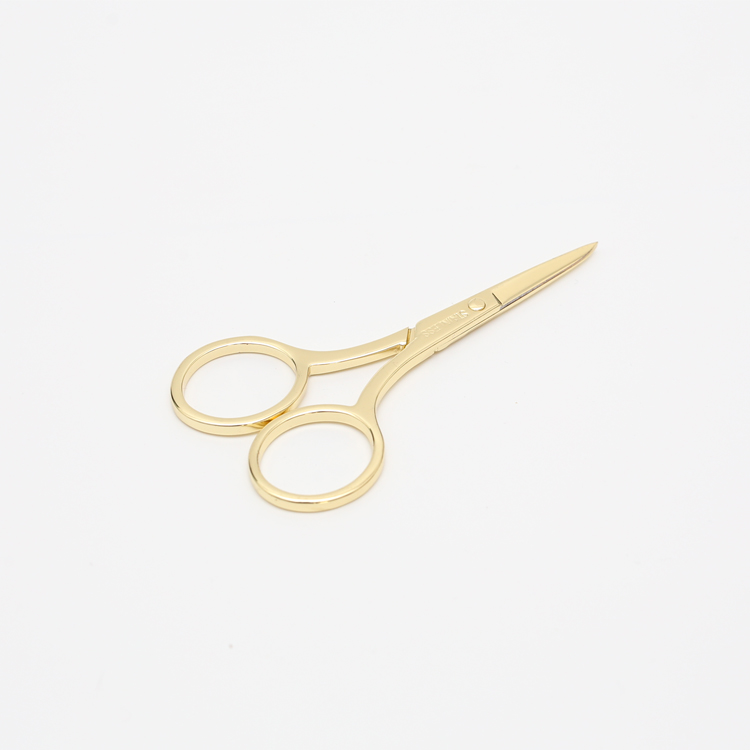 Ножницы для ногтей из нержавеющей стали золотого цвета, 9 см