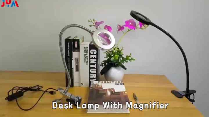 Reading Room Flexible Arm USB LED Desk Lamp with Magnifying Glass