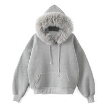 fur hood hoodie