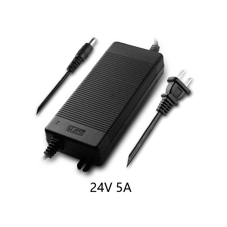 Factory Direct Sale Support OEM Power Adapter Input 100-240V AC to DC Battery Charger Adaptor 24V 5A Power Adapter