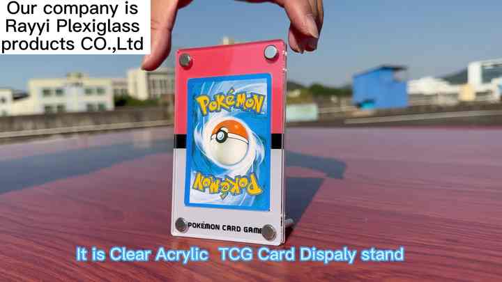 RAY YI Factory Wholesale Custom clear High Quality Game Card case Acrylic  Pokemon Card Display Frame