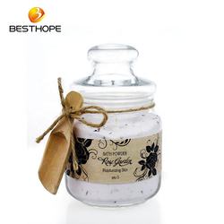 custom beauty rose fragrance moisturize skin bath powder with spoon