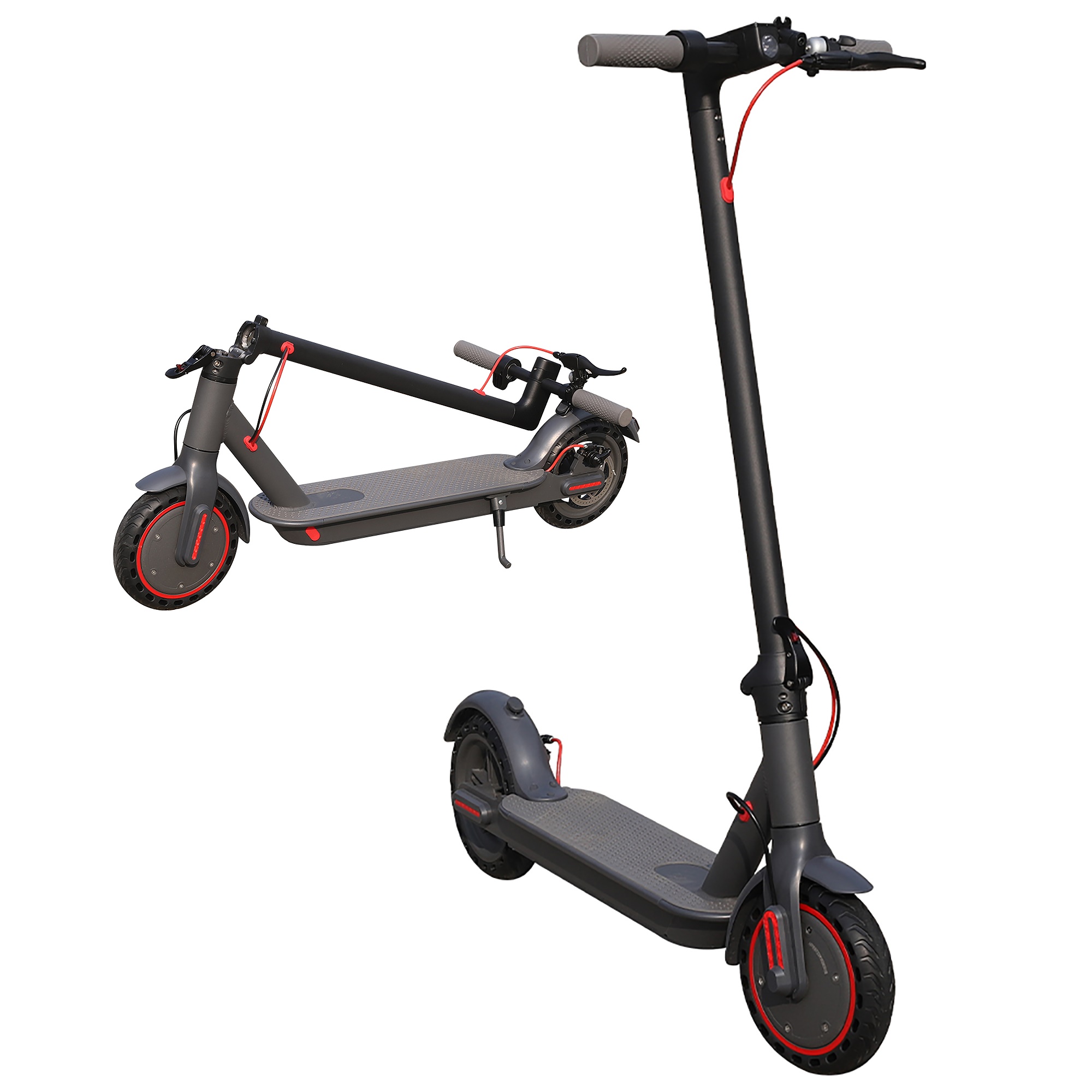 Складной электрический скутер Aovo UK Warehouse, Прямая поставка, двойной тормоз, Диапазон действия 35 км, аккумулятор 8,5 Ач, водонепроницаемый, дюйма