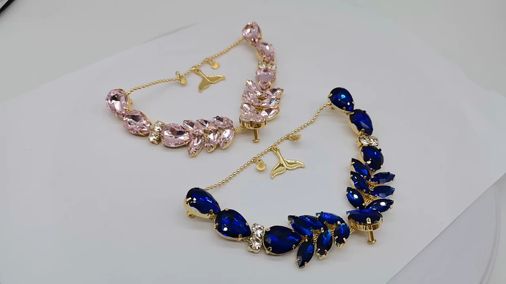 10cm Fashion V Shape Charm Rhinestone Flip Flop Sandal Decoration