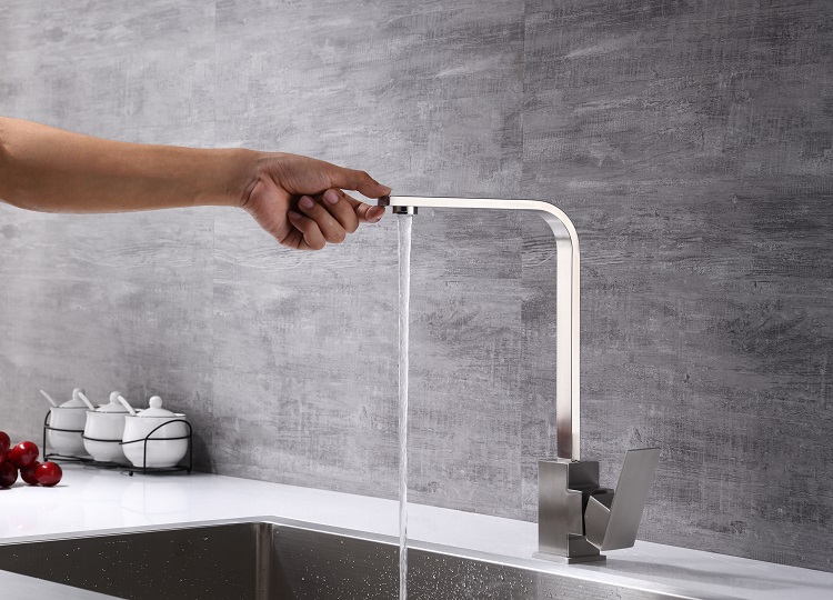 Fashion restaurant multi function sus304 kitchen faucet tap stainless steel square kitchen faucet torneiras da cozinha