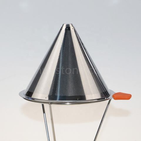 顺石不锈钢咖啡过滤器,可重复使用的倒锥形咖啡滴头 & 无纸化过滤器