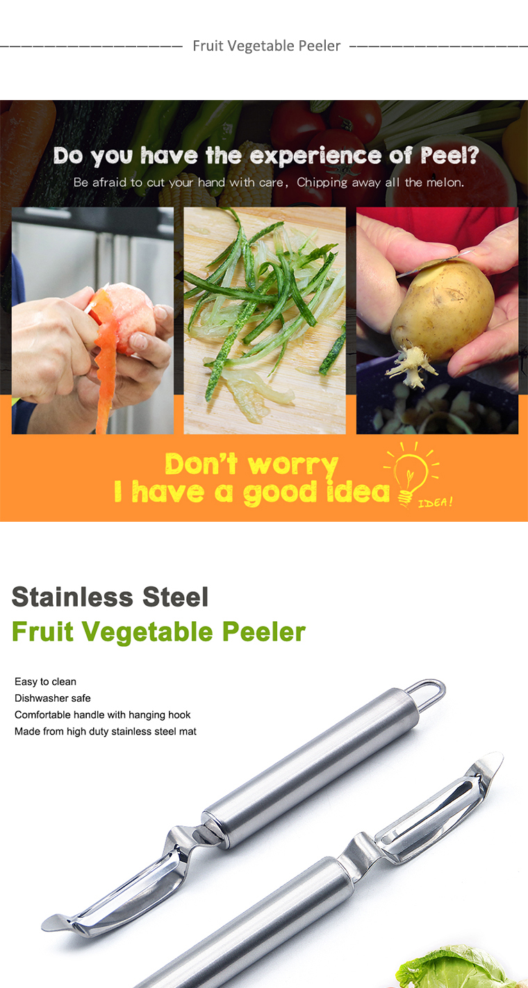 YF Portable stainless steel fruit vegetable peeler multi function manual carrot potato vegetable peeler
