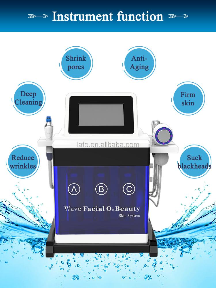 portable Hydro water dermabrasion facial machine / 5 in 1 multifunction skin face beauty instrument LF-836A
