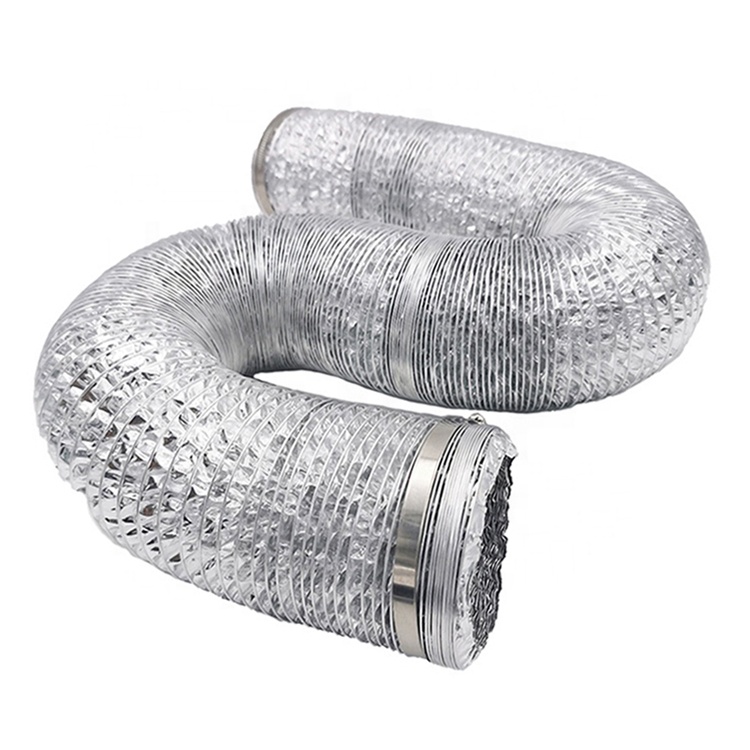 x 25 ft Heavy Duty Silver Jacket Insulated Flexible Duct R6 Fiberglass 16 in