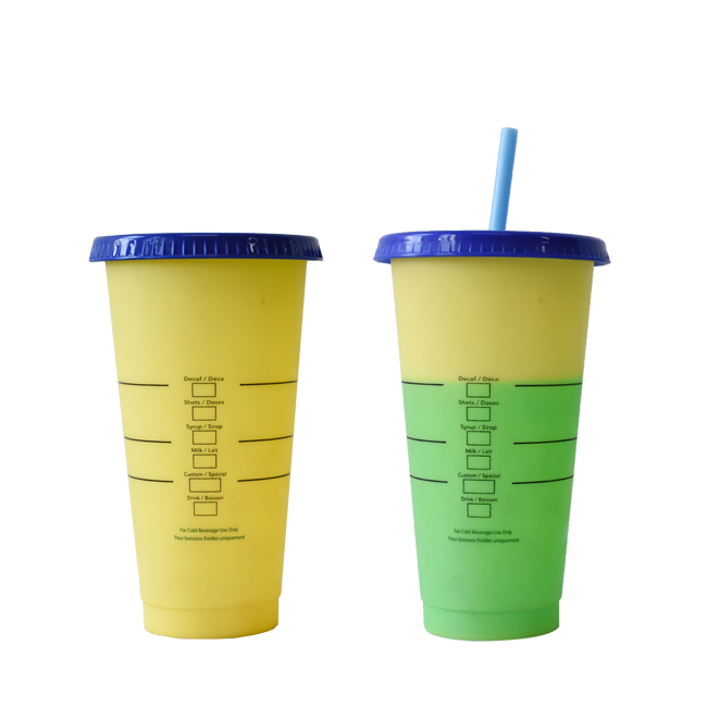 24 унции, Amazon, рекламная оптовая продажа, многоразовые чашки с изменением цвета для печати