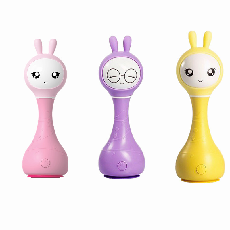 Умные детские погремушки, Новое поступление, хит продаж, Alilo R1 Smarty Bunny, музыкальные погремушки, игрушки для малышей 0-6 месяцев