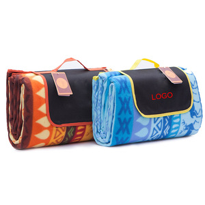 Waterproof picnic blanket with cover and handle