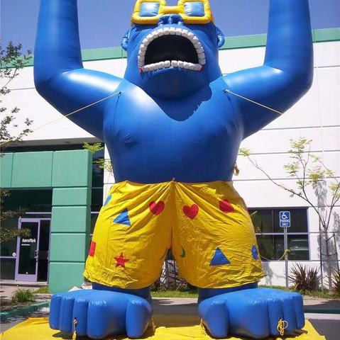 充气凉爽的蓝色大猩猩,重型商业级优质巨型动物,非常适合装饰和广告us