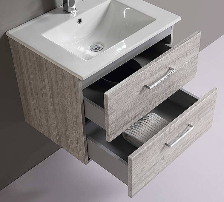 Wall mounted compact modern bathroom cabinet vanity MDF vanity set