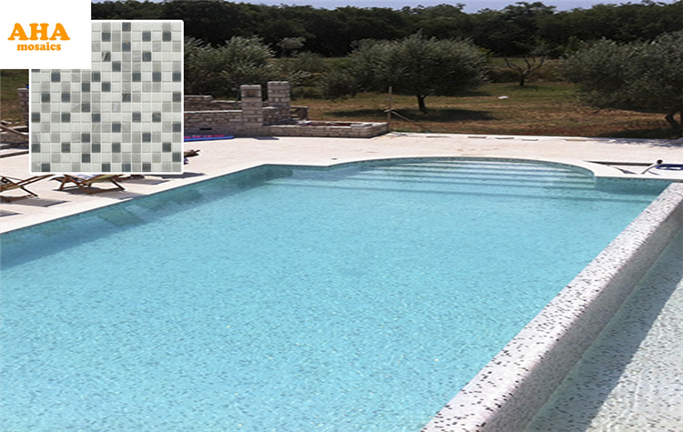 2022 Modern Swimming Pool Mediterranean Wall Decoration Mural Glass Wall Mosaic Tile
