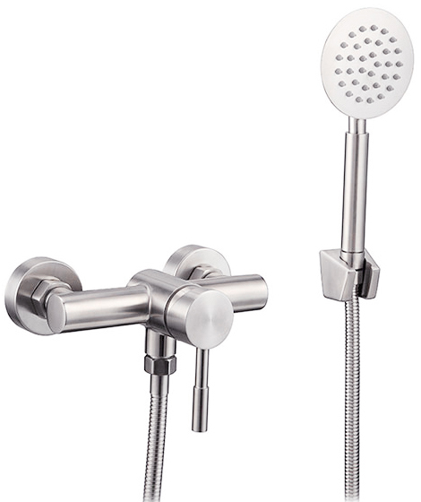Wall Mounted Rainfall Antique Stainless Steel Hot/Cold Water bathroom Mixer Shower faucet