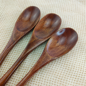 SET of 2 Bamboo Soup Tasting Spoon Scoop Salt Sugar Tea Broth Mix 6/" Wood Spoon