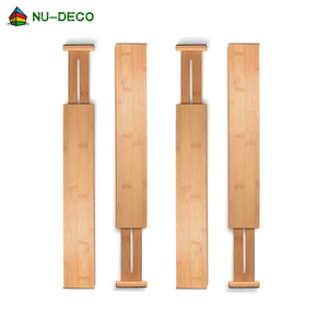 Crafted 100% Bamboo natural drawer organizers dividers