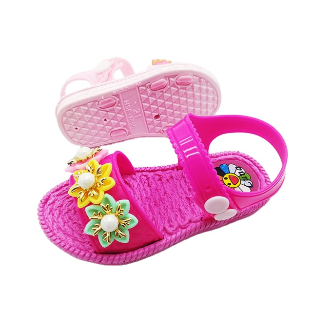Новинка, стильные летние детские сандалии с цветочным принтом для девочек