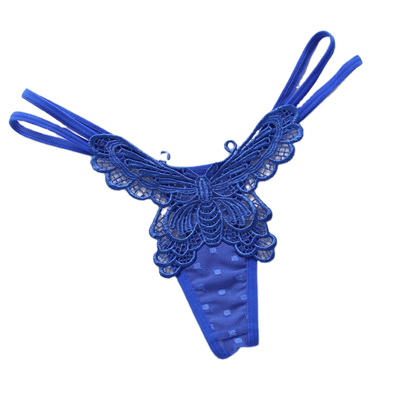 Женское нижнее белье, кружевные сексуальные массажные стринги с низкой талией и вышивкой