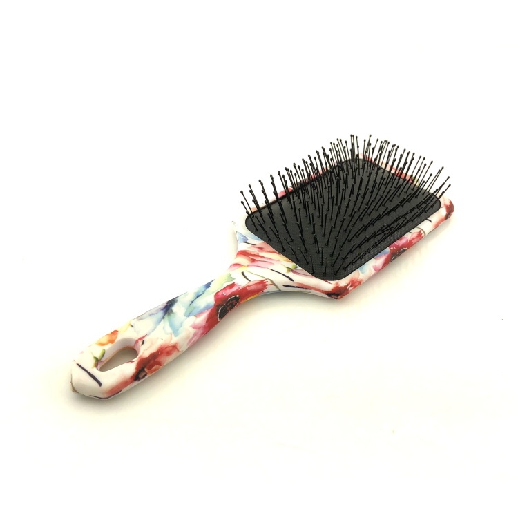 Custom Artwork Hair Brush Manufacturer Square Paddle Hair Brush