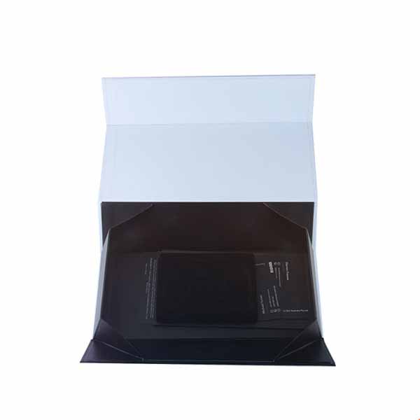 Recyclable cardboard flat folding gift box with magnetic lid